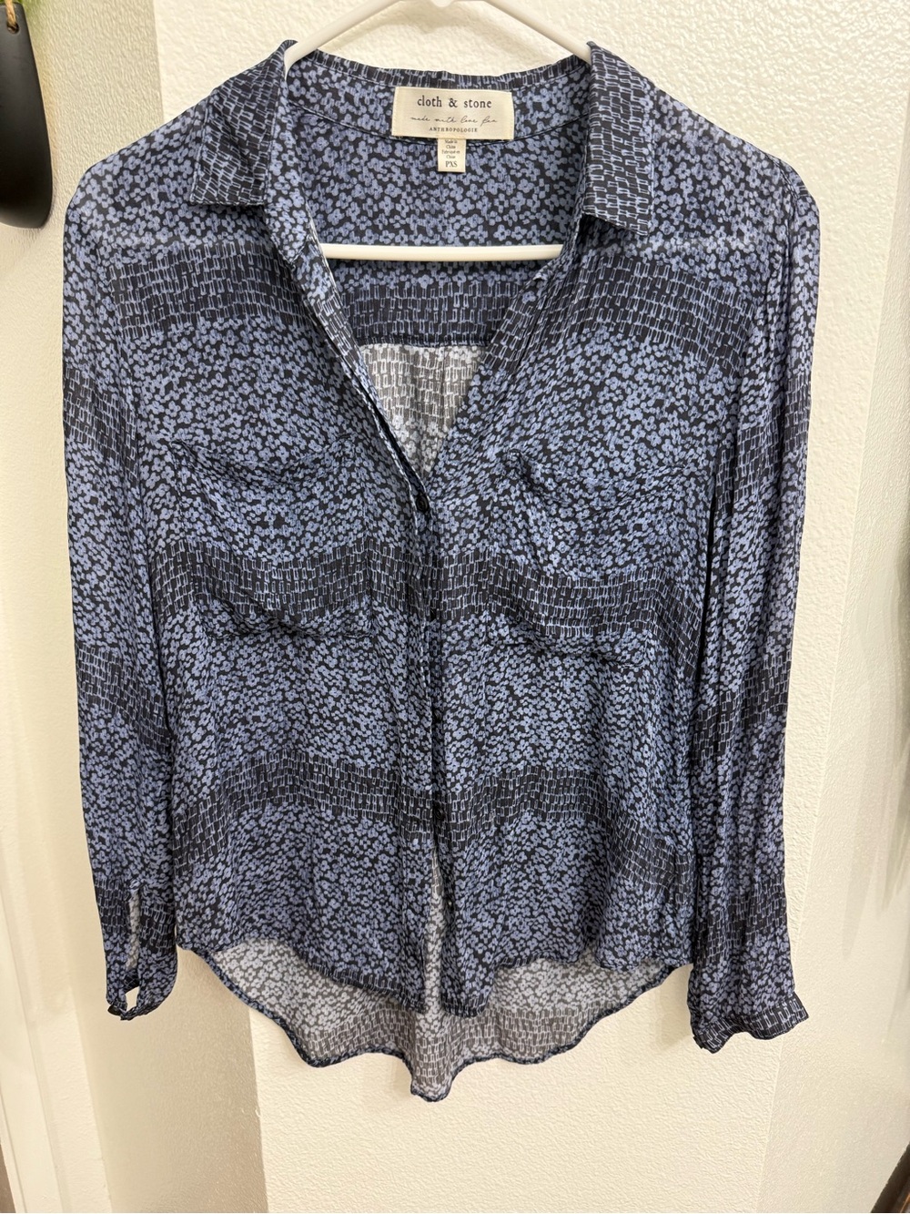 Cloth & Stone Anthropologie Tiffany Floral Button Down Blouse PXS
